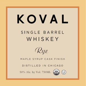 Koval Maple Syrup Cask Finish Rye - Main Street Liquor