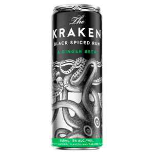 Kraken Black Spiced Rum & Ginger Beer Cocktail 4PK - Main Street Liquor