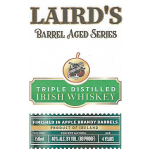 Laird’s Irish Whiskey Finished in Apple Brandy Barrels - Main Street Liquor