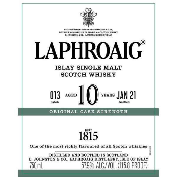 Laphroaig 10 Year Old Cask Strength Batch 13 - Main Street Liquor