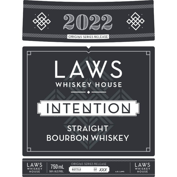 Laws Intention Straight Bourbon Origins Series 2022 - Main Street Liquor