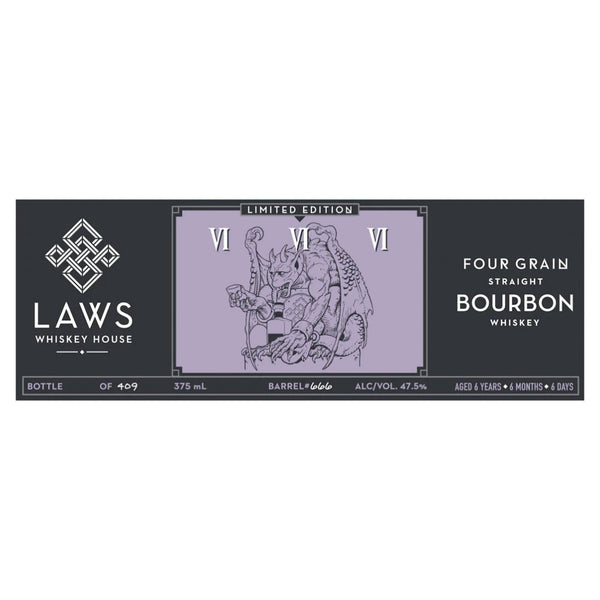 Laws VI VI VI Four Grain Straight Bourbon Whiskey Limited Edition 375ml - Main Street Liquor