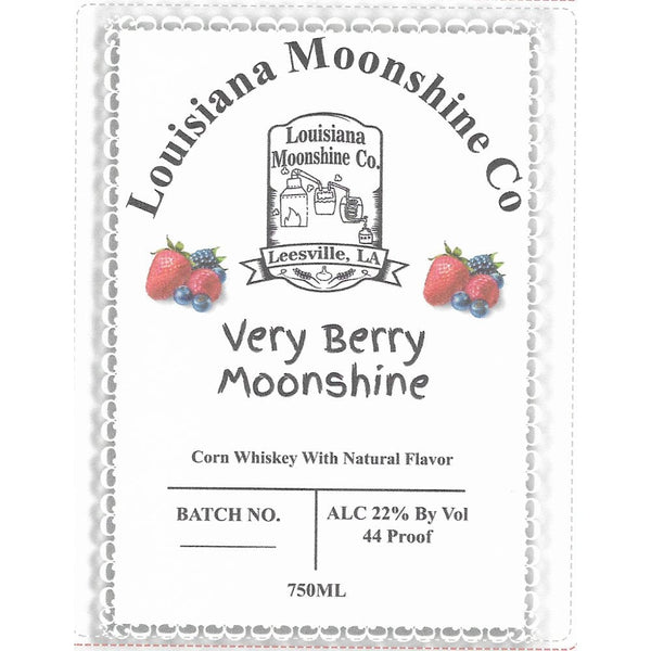 Louisiana Moonshine Co Very Berry Moonshine - Main Street Liquor