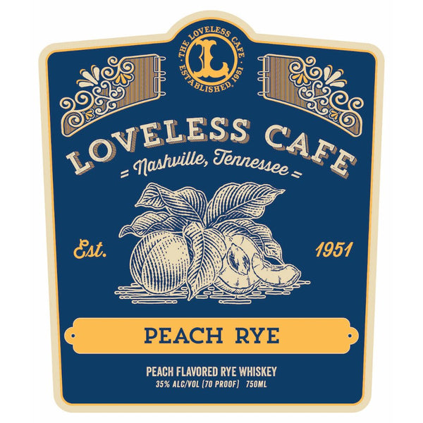 Loveless Cafe Peach Rye Whiskey - Main Street Liquor