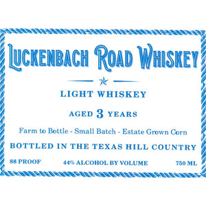 Luckenbach Road Light Whiskey - Main Street Liquor
