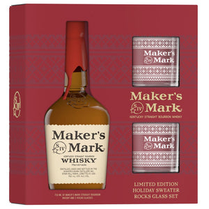 Maker's Mark Limited Edition Holiday Sweater Rocks Glass Set - Main Street Liquor
