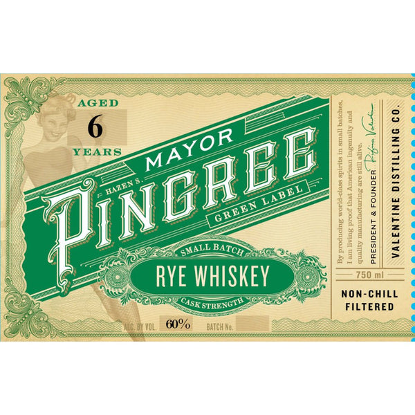 Mayor Pingree Green Label Rye Whiskey - Main Street Liquor