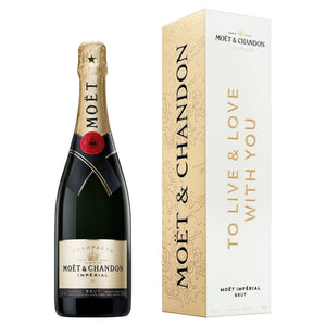 Moët Impérial Brut "To Live & Love With You" Cardboard Box - Main Street Liquor