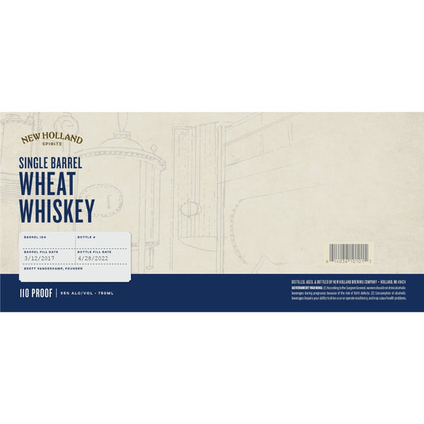 New Holland Single Barrel Wheat Whiskey - Main Street Liquor