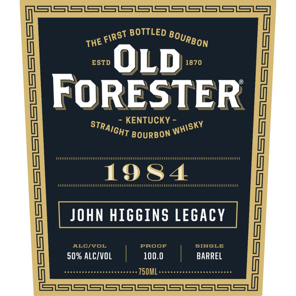 Old Forester 1984 John Higgins Legacy Bourbon - Main Street Liquor
