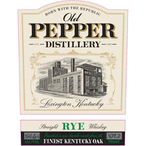 Old Pepper Finest Kentucky Oak Straight Rye Whiskey - Main Street Liquor