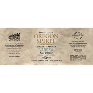 Oregon Spirit Distillers Vanora Straight Malt Whiskey - Main Street Liquor
