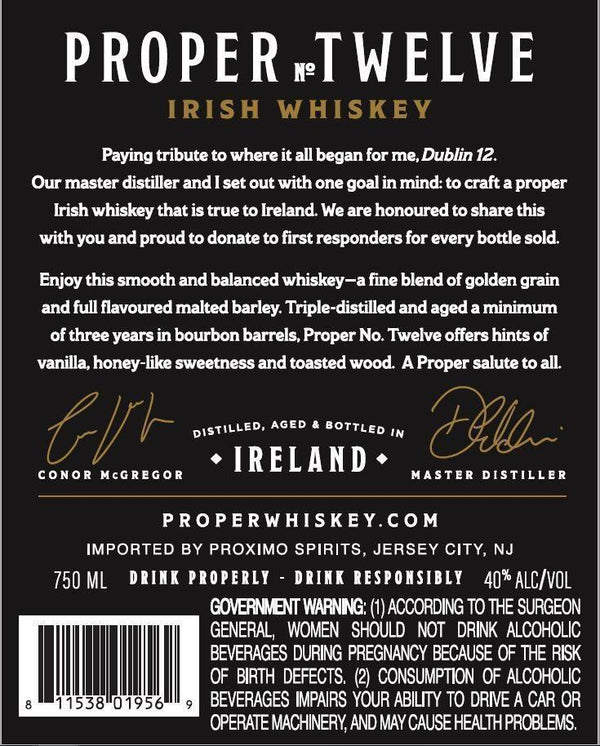 Proper No. Twelve Irish Whiskey - Main Street Liquor