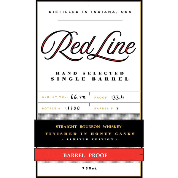 Red Line Single Barrel Bourbon Finished In Honey Casks - Main Street Liquor