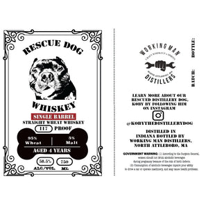 Rescue Dog Single Barrel Straight Wheat Whiskey - Main Street Liquor
