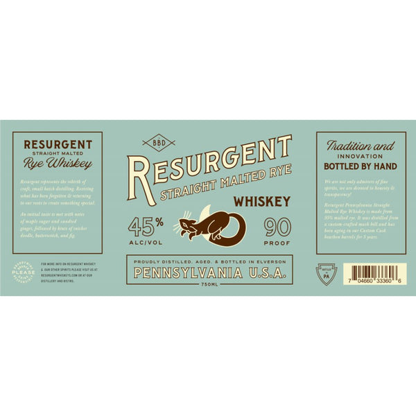 Resurgent Straight Malted Rye Whiskey - Main Street Liquor