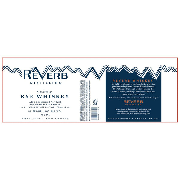 Reverb Blended Rye Whiskey - Main Street Liquor