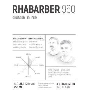 Rhabarber 960 Rhubarb Liqueur - Main Street Liquor