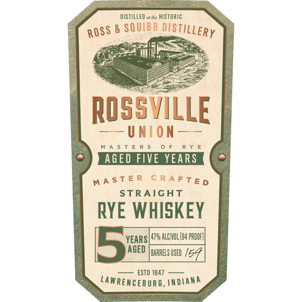 Rossville Union 5 Year Old Straight Rye - Main Street Liquor
