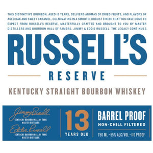 Russell's Reserve 13 Year Old Barrel Proof - Main Street Liquor