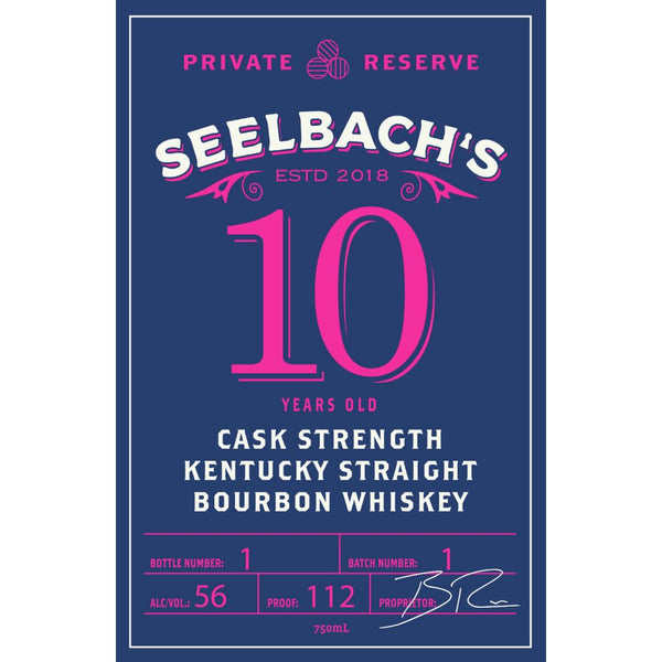 Seelbach’s Private Reserve 10 Year Old Cask Strength Bourbon - Main Street Liquor