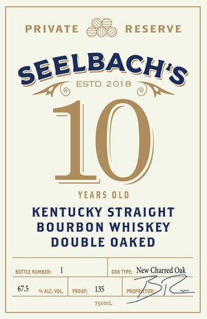 Seelbach's Private Reserve 10 Year Old Double Oaked - Main Street Liquor