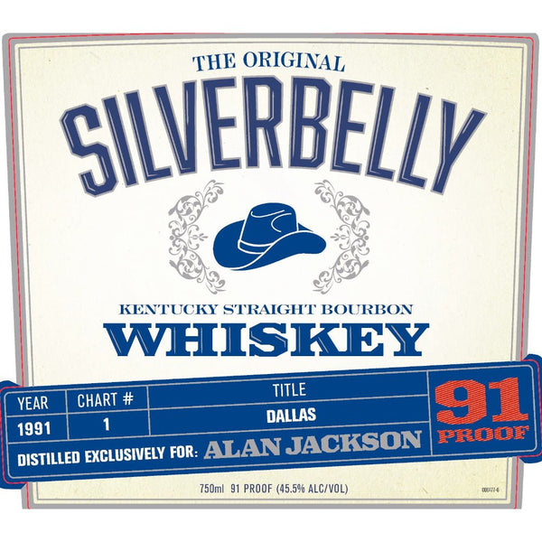 Silverbelly Bourbon By Alan Jackson - Dallas Year 1991 - Main Street Liquor