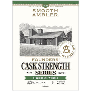 Smooth Ambler Founders Cask Strength Series Rye Batch 2 - Main Street Liquor