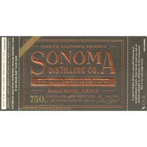 Sonoma Single Barrel Reserve Cherrywood Straight Rye - Main Street Liquor