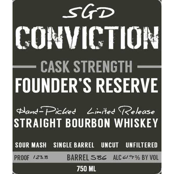 Southern Grace Conviction Cask Strength Founder’s Reserve Bourbon - Main Street Liquor