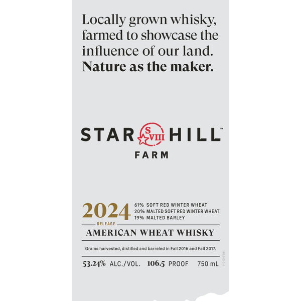 Star Hill Farm 2024 Release American Wheat Whiskey - Main Street Liquor