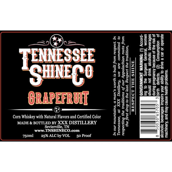 Tennessee Shine Co Grapefruit Whiskey - Main Street Liquor