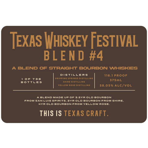 Texas Whiskey Festival Blend #4 - Main Street Liquor