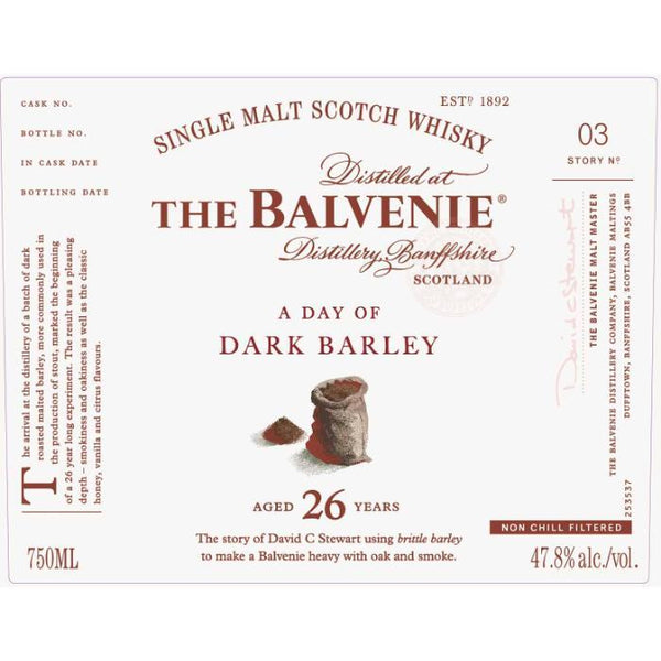 The Balvenie A Day Of Dark Barley 26 Year Old - Main Street Liquor