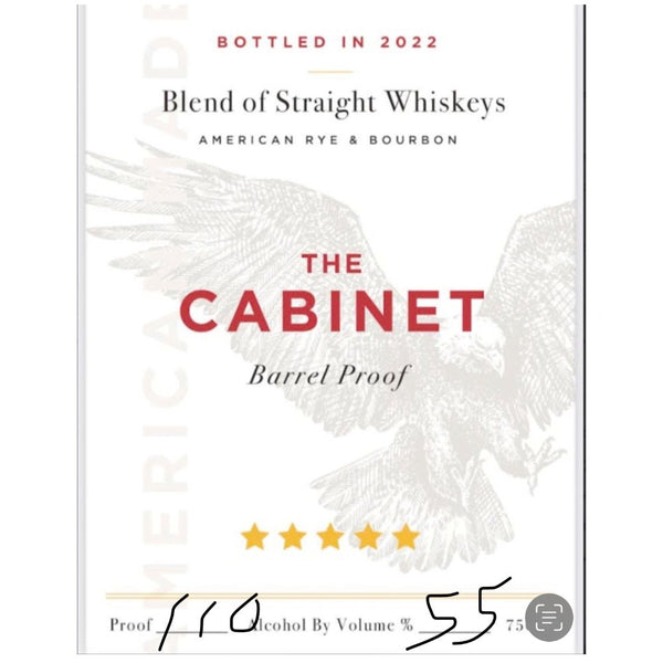 The Cabinet Barrel Proof Blended Whiskey - Main Street Liquor