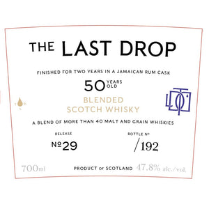 The Last Drop 50 Year Old Finished in a Jamaican Rum Cask - Main Street Liquor