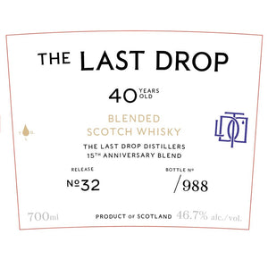 The Last Drop Release No. 32 40 Year Old - Main Street Liquor