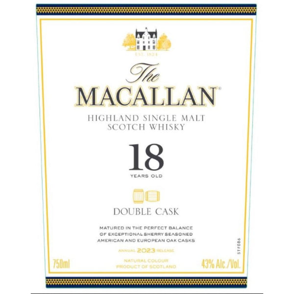 The Macallan 18 Year Old Double Cask 2023 Release - Main Street Liquor