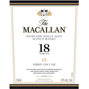 The Macallan 18 Year Old Sherry Oak 2023 Release - Main Street Liquor