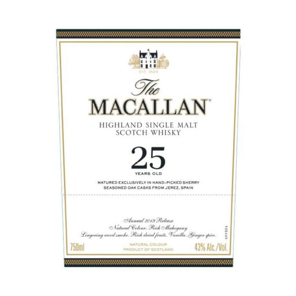 The Macallan 25 Year Old Sherry Oak 2019 Release - Main Street Liquor