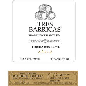 Tres Barricas Single Batch Anejo Edition #2 - Main Street Liquor