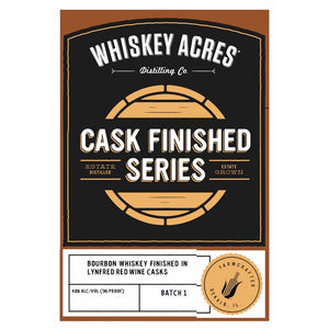 Whiskey Acres Cask Finished Series Bourbon Finished in Lynfred Red Wine Casks - Main Street Liquor