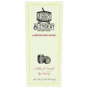 Whiskey Blendery Limited Release Blend of Straight Rye Whiskey - Main Street Liquor