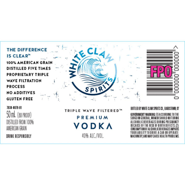 White Claw Spirits Vodka 50mL 12 Pack - Main Street Liquor