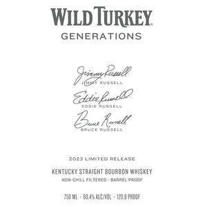 Wild Turkey Generations Kentucky Straight Bourbon 2023 Release - Main Street Liquor