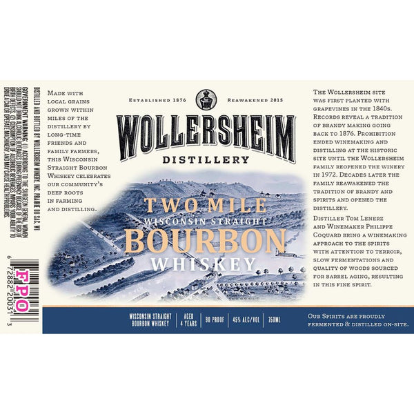 Wollersheim Two Mile Wisconsin Straight Bourbon - Main Street Liquor