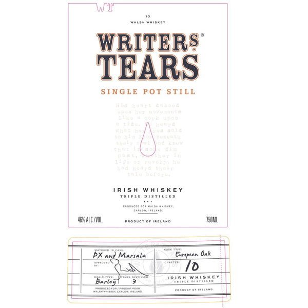 Writers’ Tears Single Pot Still Whiskey - Main Street Liquor