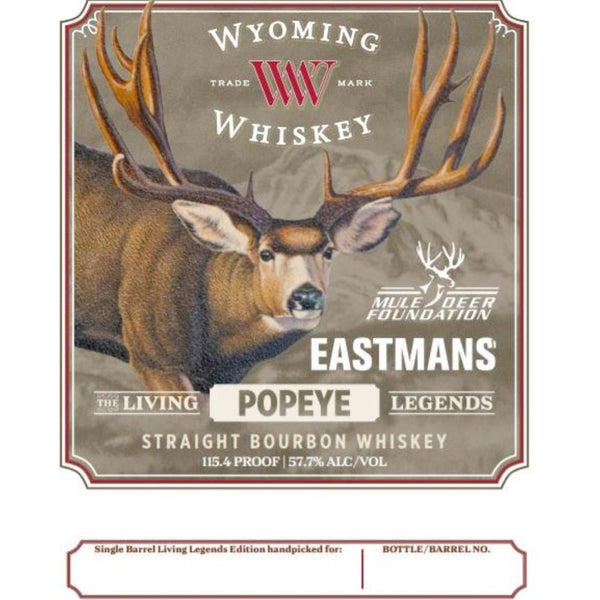 Wyoming Whiskey Popeye Straight Bourbon - Main Street Liquor